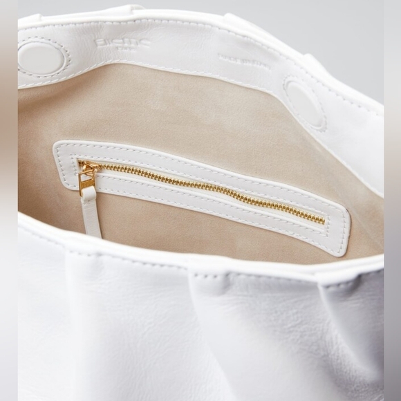 NWT Elleme Paris Vague Pleated Leather Tote Bag - Picture 4 of 9